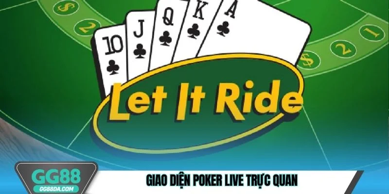 Giao diện poker live trực quan